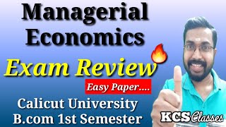 Exam Review|Managerial Economics|Calicut University Bcom 1st Semester