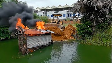 AMAZING NEW Start At Project! Long Soils Of Cutting Slope Garbage​ Clear On Road With Skills