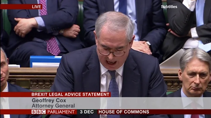 Attorney General Geoffrey Cox delivers his stateme...