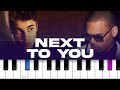 Chris Brown ft Justin Bieber - Next To You (piano tutorial)