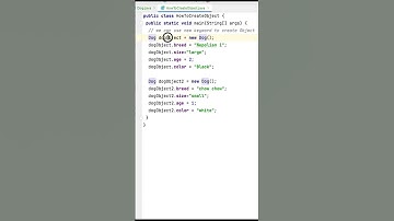 HOW TO CREATE AN OBJECT IN JAVA #coding #javaclass #program #javaprogram #programming #ytshorts