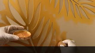 DIY - Stencil, Acrylic paint, bathroom walls