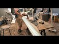 Milling an oak slab with a festool track saw