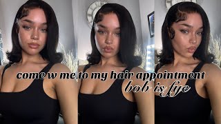 come w me to get my first wig install || bob season💁🏻‍♀️ ft ula hair