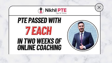 PTE PASSED WITH 7 EACH IN TWO WEEKS || PTE BY NIKHIL #nikhilpte #onlineclasses #ptebynikhil