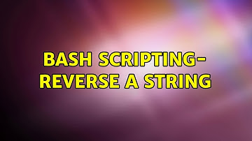 Bash scripting- reverse a string