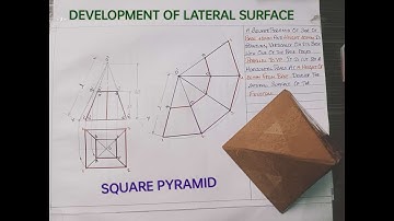 DEVELOPMENTNOF SRUARE PYRAMID IN ENGINEERING DRAWING