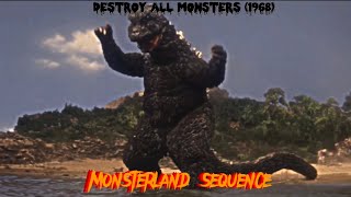 Destroy all monsters (1968)     Monsterland sequence    (Japanese version)