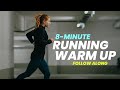 8 min running warm up  mobility  follow along   prevent knee  ankle pain  prerunning routine