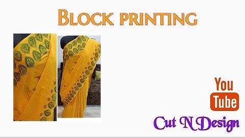 How to apply "Block printing" on saree