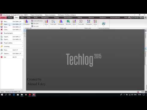 1-create  a new project on techlog 2015 , log display and its properties