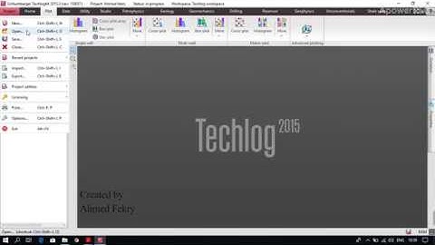 1-create  a new project on techlog 2015 , log display and its properties