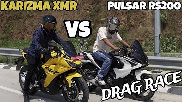 Hero Karizma XMR VS Pulsar RS200||Drag Race🔥|| Acceleration Test🚀