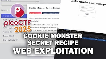 picoCTF 2025 - Web Exploitation - Cookie Monster Secret Recipe