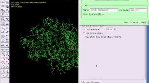 Performing a reciprocal-space B-factor minimization
