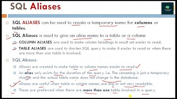 SQL Aliases _ Column & Table Alias _ How to use SQL Aliases_ _ DBMS Lecture-14 _Hindi