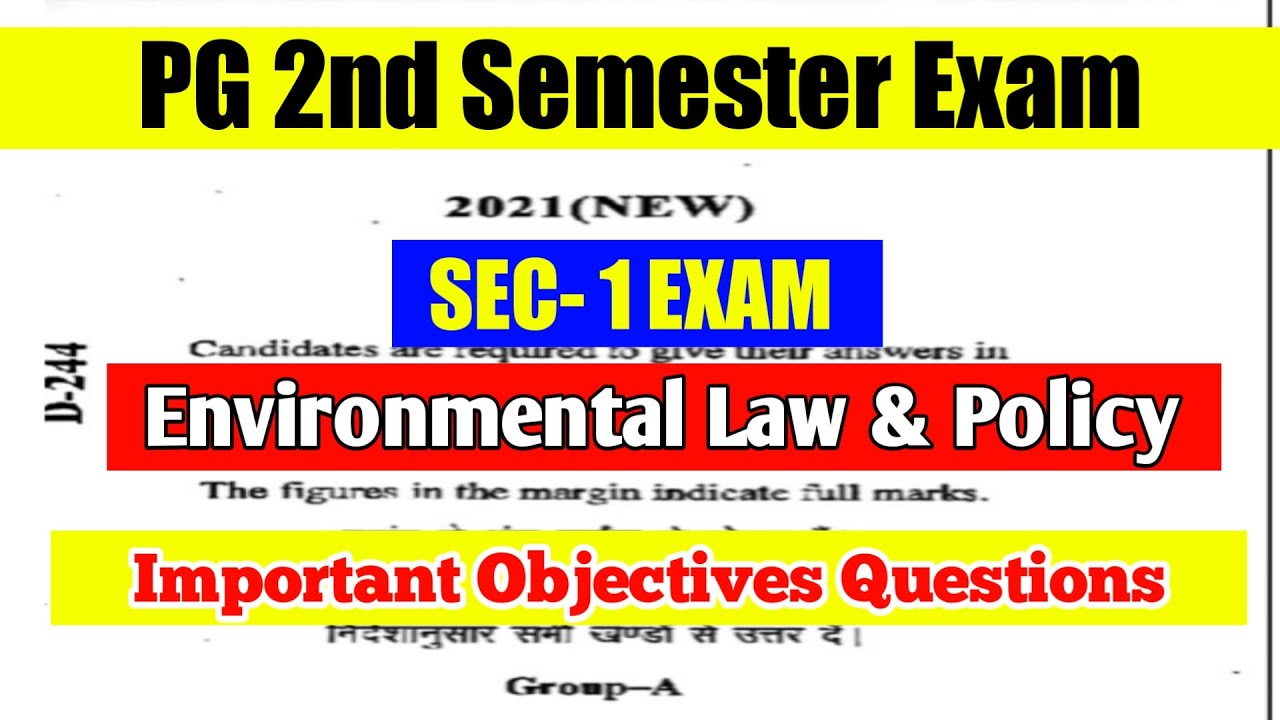#SEC_1 | Lnmu PG 2nd Semester SEC-1 VVI Question 2023 | Environmemtal ...