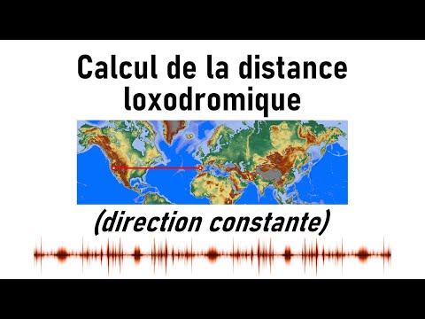 Calcul de la distance loxodromique et de la direction à prendre