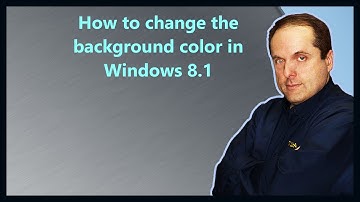 How to change the background color in Windows 8.1
