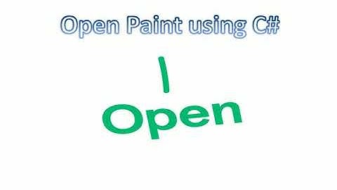 Open paint using c#