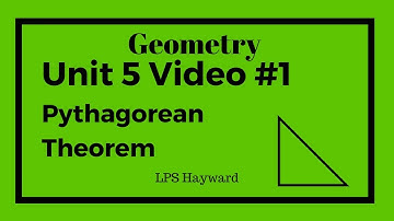 Geometry Unit 5 Video Notes #1