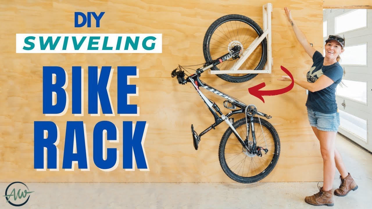 How To Build A Wall Mounted Bike Rack That SWIVELS!