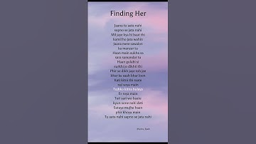Thumbnail of Kushagra - Finding Her (Lyrics) #lyrics #hindisong #song #findingher #kushagra #ytshorts