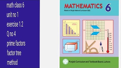 prime factors using factor tree method math 6 exercise 1.2 Q no 4