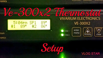 Ve-300x2 Thermostat Setup