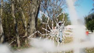 Drive Thru Christmas Light Set Up at KC Pumpkin Patch