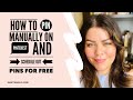 How To Pin On Pinterest Manually And Schedule Pinterest Pins For FREE | Pinterest Marketing 📌