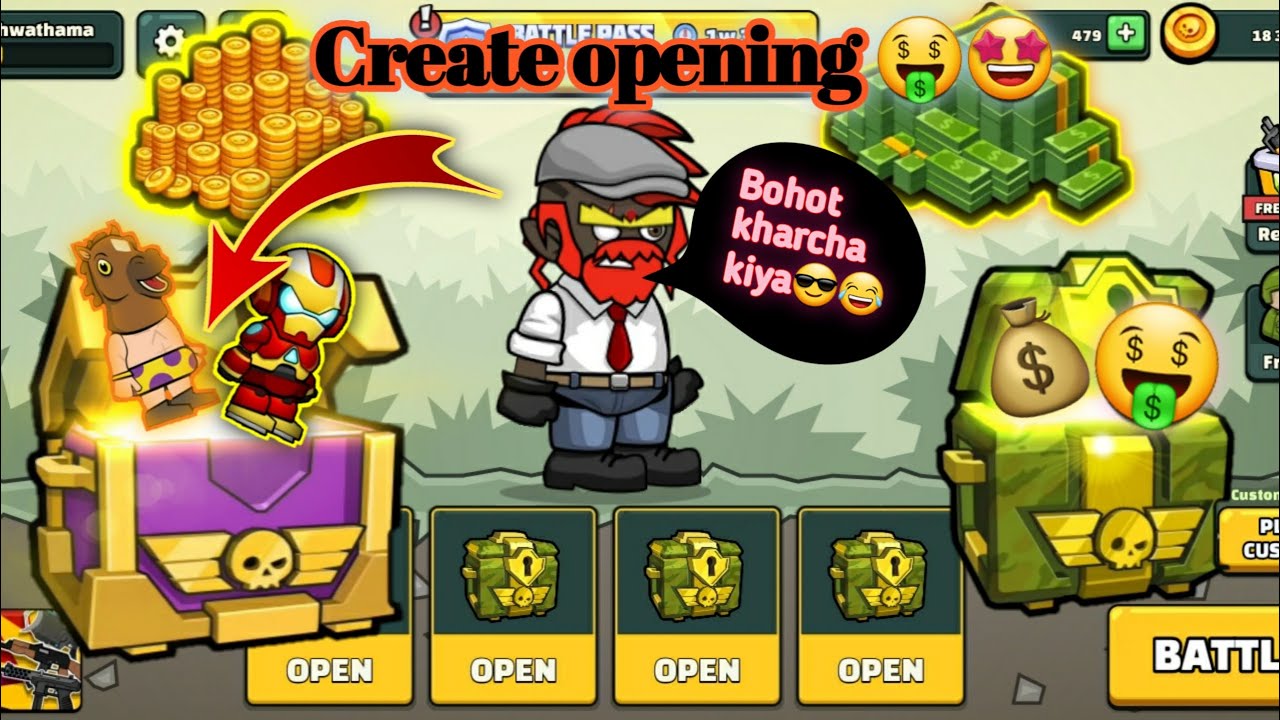 Create opening 4+ create | Mini Militia | watch till end😂😝