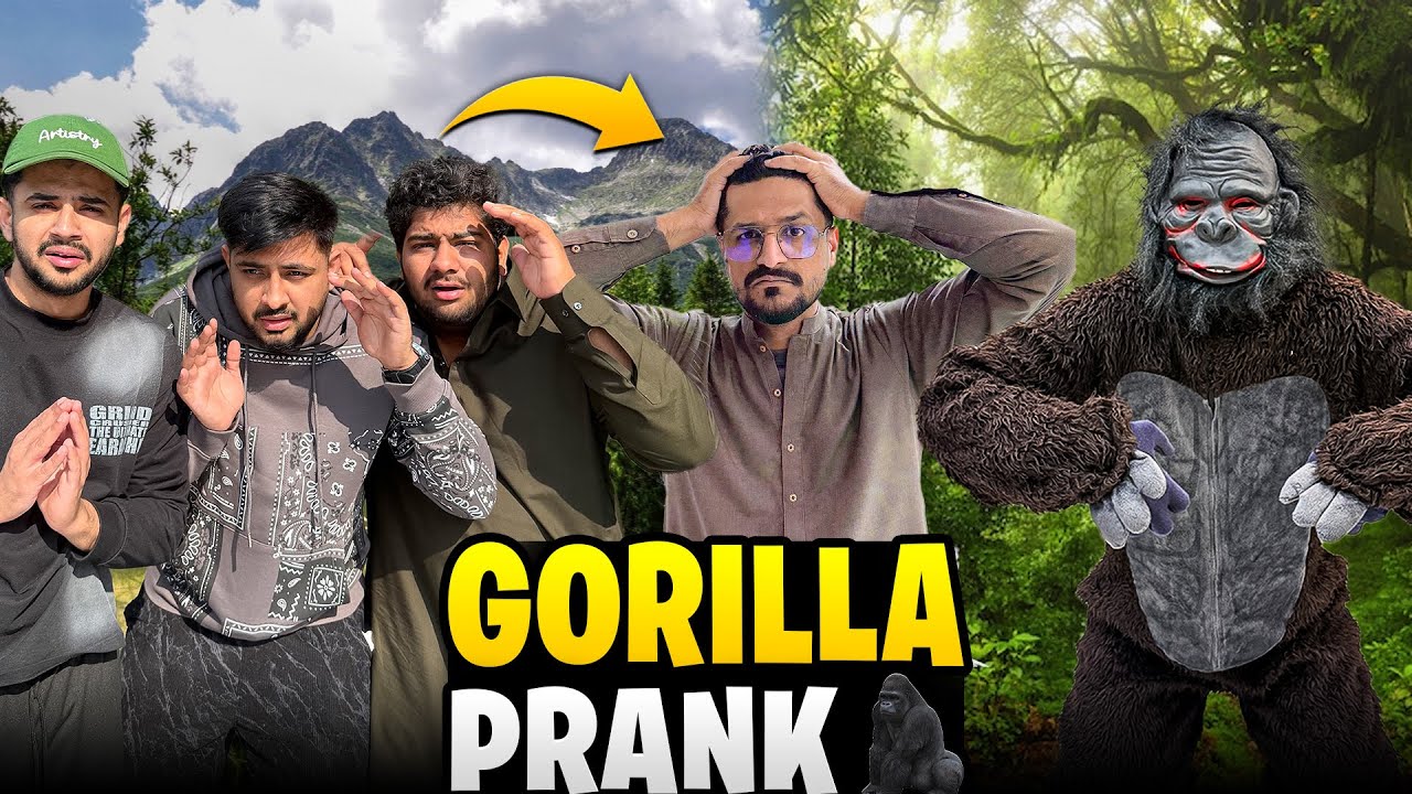 Gorilla Prank On My Friends Nd Family || Naqash Bhai Ki Hawa Nikal Gai😂😭