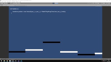 Unity plataformas: Mathf ping pong