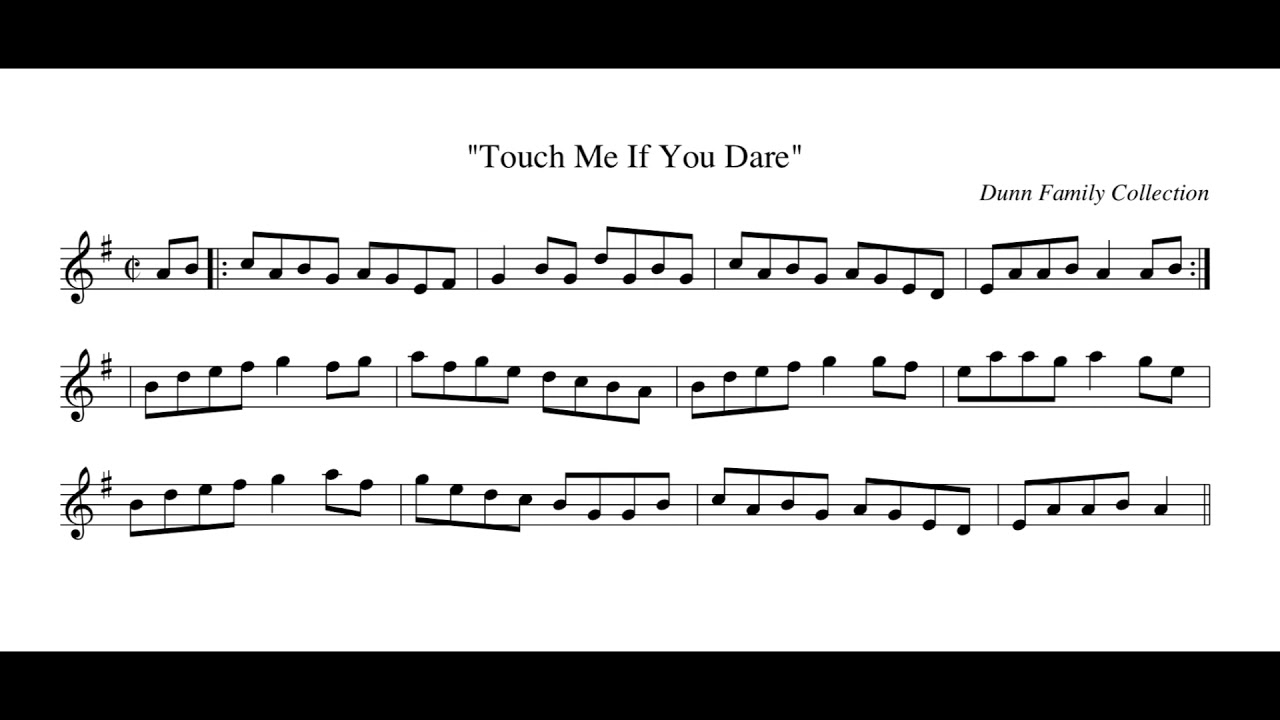 Tune of the Week 6: Touch Me If You Dare (reel) - tin whistle play-along track