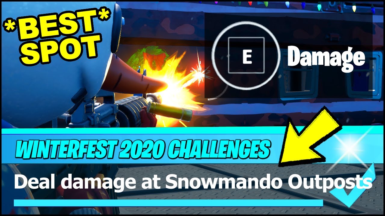Deal damage at Snowmando outposts & BEST LOCATION (Fortnite Operation Snowdown Quest Day 5)