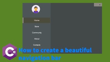 c# Design UI: Simple navigation bar- Flat desktop application without any framework