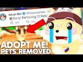 Removedadopt me removing all these pets foreverplayers sad new update roblox