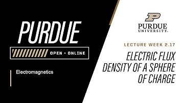 Electromagnetics | 2-17: Electric Flux Density Of A Sphere Of Charge | Purdue