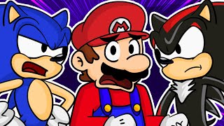 Sonic And Shadow Team Up On Mario