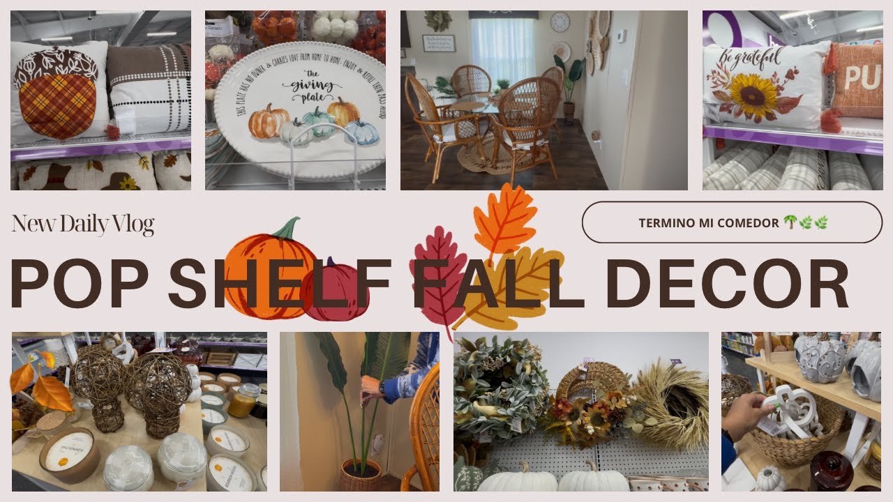 POP SHELF FALL DECOR / TERMINO MI COMEDOR BOHO 🍂🍁🍃🌰🍄‍🟫 - YouTube