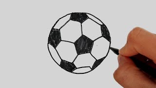 ÇOK KOLAY! Futbol Topu Nasıl Çizilir - Kolay Futbol Topu Çizimi
