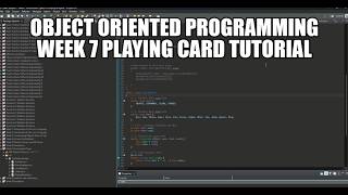 Object oriented programming week 7 Playing card tutorial