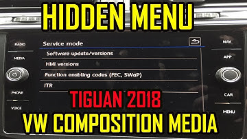 VW Composition Discover Media Hidden Menu Tiguan MK2 2018