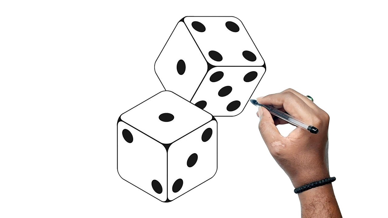 How To Draw Rolled Dice Drawing Step By Step Tutorial | Rolled Dice Drawing