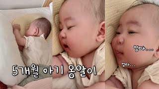 (⭐️쇼츠600만뷰⭐️) 엄마.. 엄마…. 👶🏻 5개월 아기 옹알이