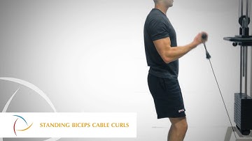 Standing Biceps Cable Curls - Exercise - Fitness Oefening - FITsociety