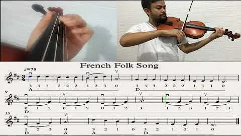 French Folk Song - Violin. Essential Element For String Violin Song No 104
