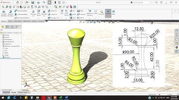 How to make chess queen in solidworks.