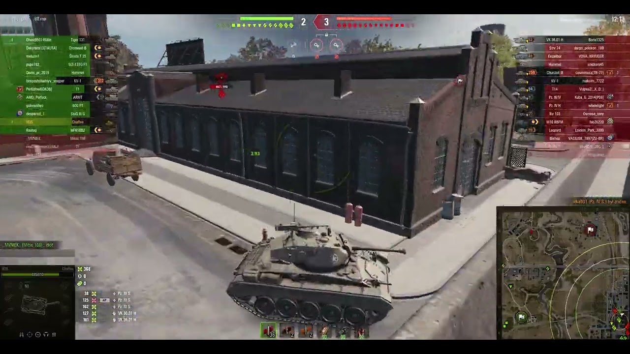 How to Scratch Heavy tanks with a Fast and Agile tank in the City /Shots with Chaffee/World of Tanks